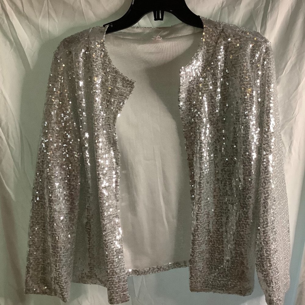 Silver sequin jacket
